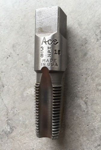 Ace pipe tap: 3/8-18 npt (used, 4 flutes, made in usa) for sale