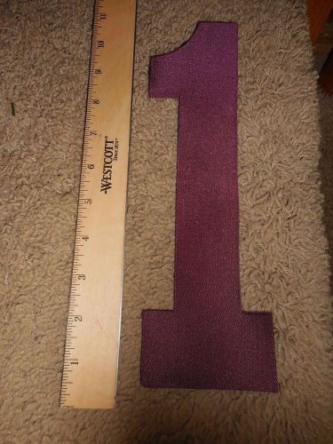 Stahl&#039;s 10&#034; Maroon Twill heat pressed number 1 (one)