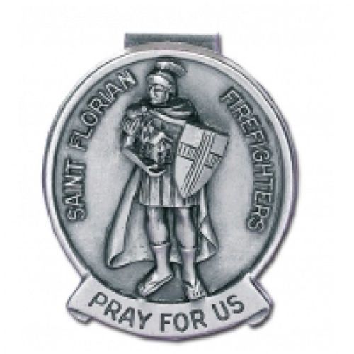 Saint Florian Visor Clip, pewter, new in manufacturer&#039;s packaging