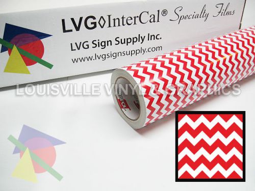 24&#034; X 5yd - Red Chevron Textured Prints -Art, Craft &amp; Graphics Cutting Vinyl