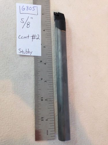 1 NEW STUBBY 5/8&#034; CARBIDE BORING BAR C10-SCLCR-2. CCMT #2 CARBIDE INSERT (G805)