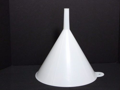 New nwot large hdpe nalgene funnel 10 3/4&#034; top dia. 3 1/2&#034; stem length 3+ quarts for sale