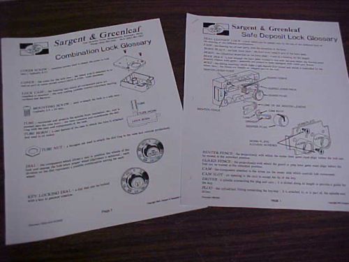 Combo Lock and Safe deposit lock Glossaries, Locksmith,Safetech,student,