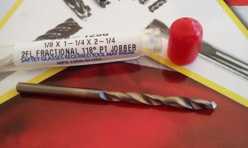 Solid carbide 1/8 jobbers drill .125 made in usa -  free ship for sale