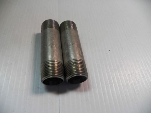 NEW NO NAME LOT OF 2 STAINLESS S/S NIPPLE 304 3/4&#034; X 3 1/2&#034;