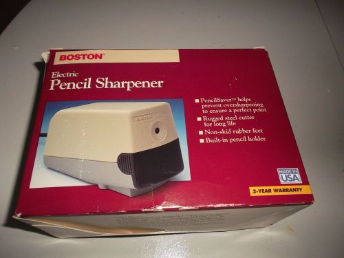 Vintage BOSTON Electric Pencil Sharpener Model 1900 Desktop w/ Box - Made in USA