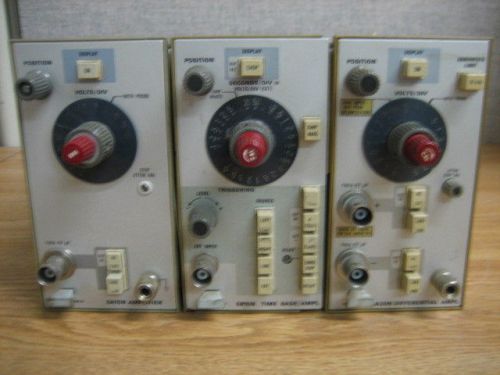 QTY 3 TEKTRONIX PLUG-INS 5B10N TIME BASE/AMP 5A15N AMPLIFIER 5A20N DIFFERENTIAL