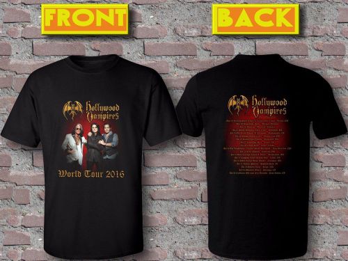 HOLLYWOOD VAMPIRES 2016 WORLD TOUR DATE T Shirt Tee S M L XL 2XL 3XL 4XL 5XL