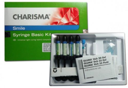 3 x  charisma smile, syringe intro kit, heraeus kulzer, nano composite for sale