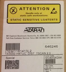 REDUCED, ADTRAN, 1181413L2, REV-L, SIC4W3XDAA, TA3000 HDSL4 CO UN, NEW IN BOX