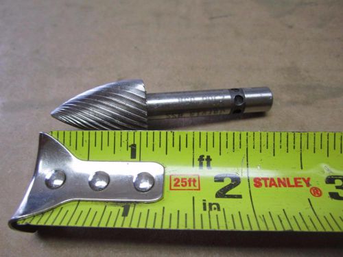 JARVIS TOOL 2568 DIAMETER 5/8&#034; TREE POINTED END ROTARY FILE STANDARD CUT #4