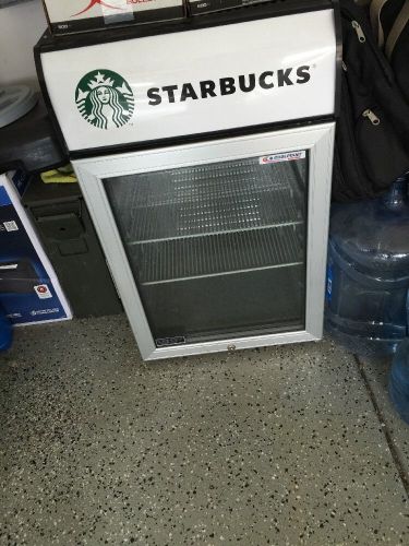 New STARBUCKS GLASS DOOR REFRIGERATOR 3 Shelves Mini Fridge $1,799 Barista Bar