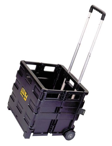 Collapsible folding wheeled crate carrier cart files storage office rolling case for sale