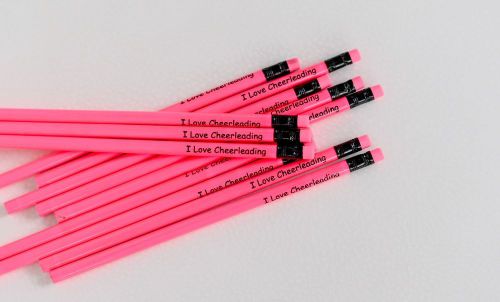 Cheerleading Pencils - 10 PACK - Fluoro pink