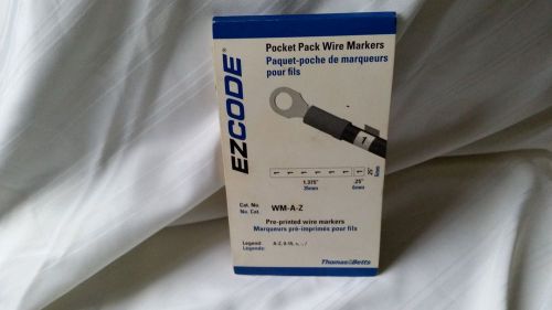 Thomas Betts WM-A-Z/. also 1-15.  EZCODE Pocket Pack Wire Markers