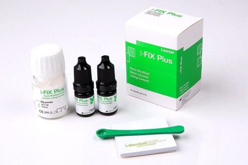 Dental 2 x  i-dental i-FIX Plus Resin Modified Glass Ionomer Luting Cement