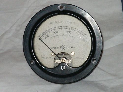 Vintage General Electric DO 44 RF Milliamperes 0-500 Panel Meter Gauge