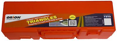 ORION SAFETY PRODUCTS - Roadside Safety Triangle Kit, Orange, 3-Pc.