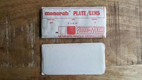 Vtg Monarch 2&#034;X 4.25&#034; Welders Filter Lens Shade 8 + Bonus Plastic Cover Lens