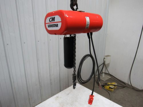 Cm lodestar j 1/2 ton electric chain hoist 208-240/440-480v 3ph 15&#039;lift for sale