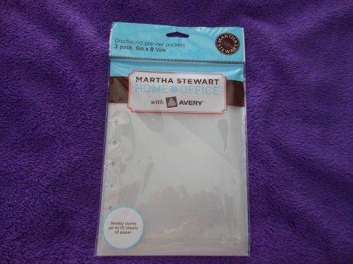 Martha Stewart Discbound Planner Pockets-Pack of 3-6&#034;in.X 8-1/2&#034;in.