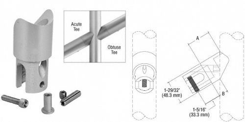 CRL Satin Anodized ACRS Obtuse 32 Degree Angled Tee Adaptor