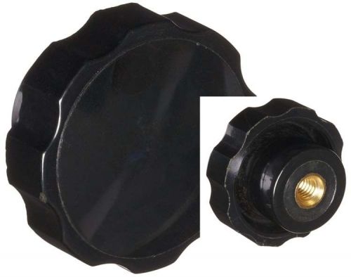 Universal black phenolic fluted torque knob with 1/2&#034; female thread brass insert for sale