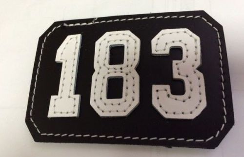 New Yorker Style Insert Type 1 &#034;183&#034; Black Shield / White Raised Letters