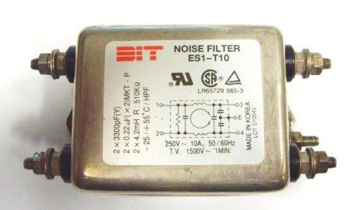 LOT OF 3!! BIT NOISE FILTER ES1-T10 250V 10A 50/60Hz T.V. 1500V