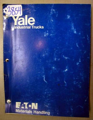 Yale Service Maintenance Manual ITD1295 K78C Forklifts, #3854