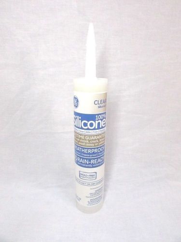 GE 100% Silicone II* 10.1 Fluid Oz CLEAR - Weatherproof, Mold-Free, 30 Min App