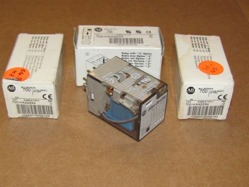 Lot of 3 Allen Bradley Relay 700-HAX2Z24 D 24vdc NEW