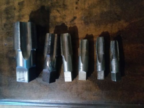 Set of 6 NPT HS pipe taps &amp; 1- W &amp; B Hercule bridge reamer