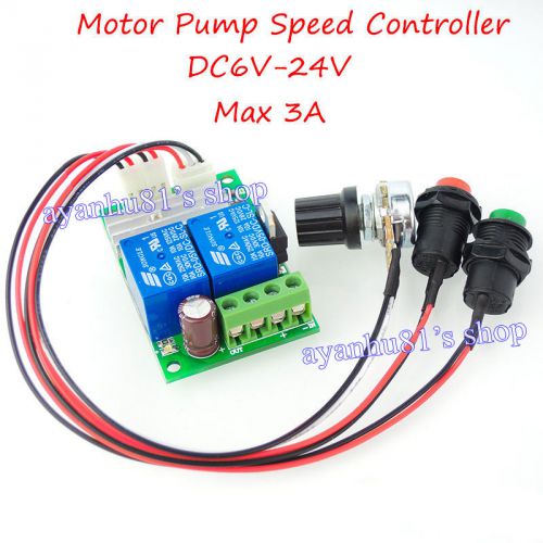 DC6V 9V 12V 24V 3A Motor Pump Speed Controller PWM Regulator Reversible Switch