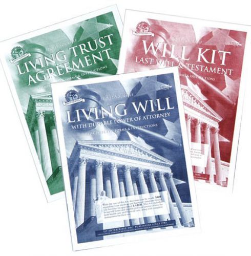 Legal Last Will Testament Kit Do It Yourself DIY Paper Forms Estate POA Trust