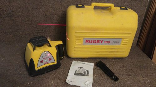 Leica rugby 100 self leveling rotary laser level w/ case for sale