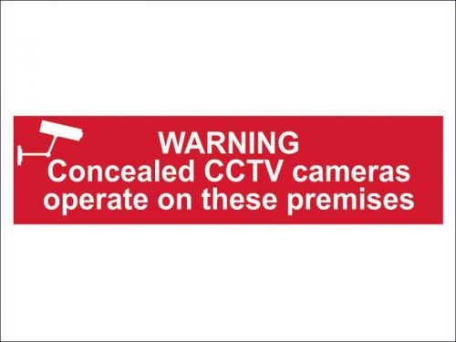 Scan - Warning Concealed CCTV Cameras Operate On These Premises - PVC 200 x 50mm