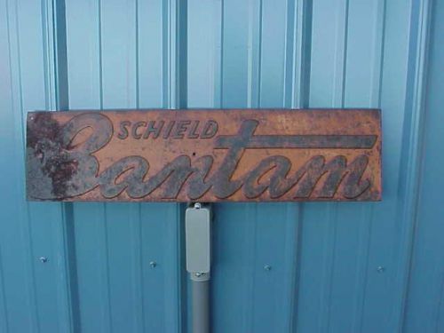 Construction machinery plaque schield bantam excavator steel nameplate c1940 for sale