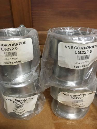 New Lot Of 4 VNE EG222.0 Female Adapter, T304