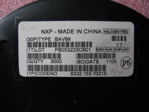 3000 PCS NXP BAV99,215  DIODES