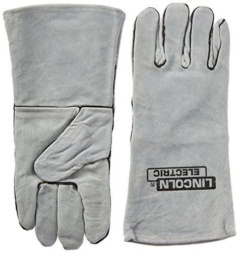 Lincoln Electric KH641 Leather Welding Gloves, One Size, Grey