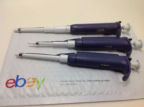 Set 3 Rainin Pipet-Lite Pipettes L10,  L100, L1000 #12