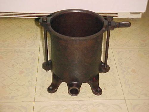 Enterprise 4 Quart Sausage Stuffer Pot Tub Bolts Fruit Wine Lard Duck Press