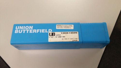 Union Butterfield  HSS 1 1/2 - 12 UNF 2B RH 6 Plug Tap with Thru coolant