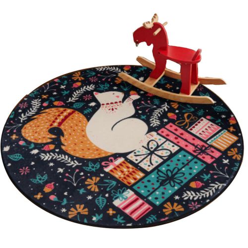 Round 80 CM Child Rugs Play Carpet Chair Cushion Swivel Chair Cushion-A9