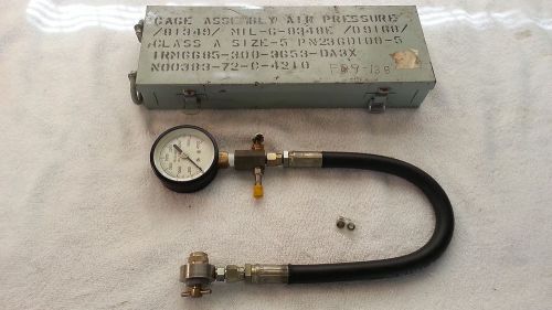 Reduced! naval air/nitrogen gage gauge assembly mil-g-8348e 4000 psi hose chuck for sale