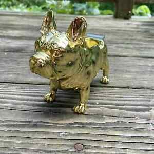 Target French Bulldog Frenchie Gold Metal Dog Tape Dispenser Office Supply