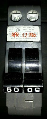 *new* ubi f circut breaker 50amp thin double pole 120/240v $25 + free shipping! for sale