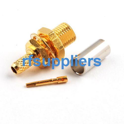 10pcs mcx jack bulkhead straight solder crimp rg316 rg174 rg178 cable connector for sale