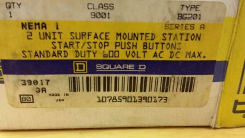 New square d push button station type bg201 for sale